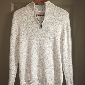 Chaps Quarter-Zip Mockneck Sweater